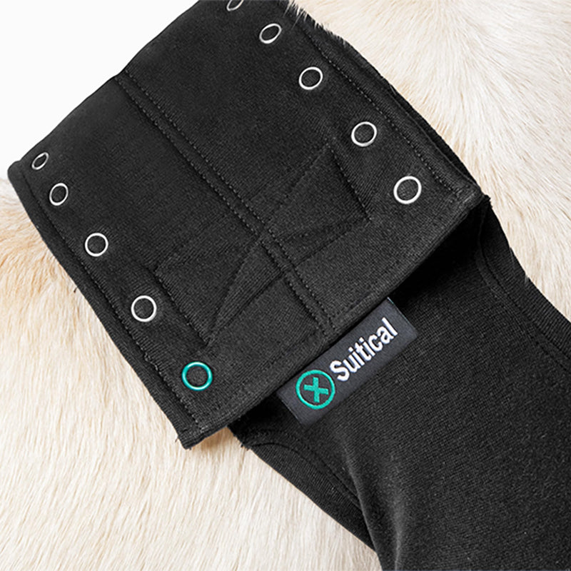 Suitical Recovery Sleeve for Dogs | Double Sleeve Front Leg Protection After Surgery | Dog Sleeve to Stop Licking | Chest Circumference 17.7”- 24” | Sleeve Length 9.1” | S | Double Sleeve - PawsPlanet Australia