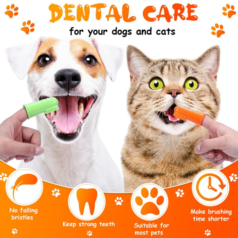 80 Packs Dog Toothbrush Soft Finger Brushes Pet Finger Toothbrush Easy Teeth Cleaning Dog Tooth Brush Oral Care Pet Dental Brush Pet Cleaning Finger Covers for Small Cats and Puppy - PawsPlanet Australia