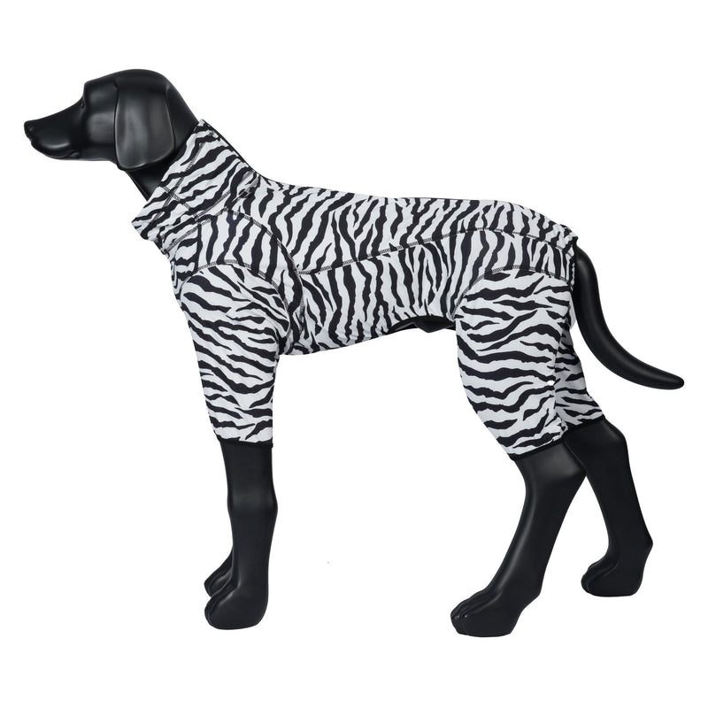 Rukka Pets Zebra Overall Dog Overall Black and White 55