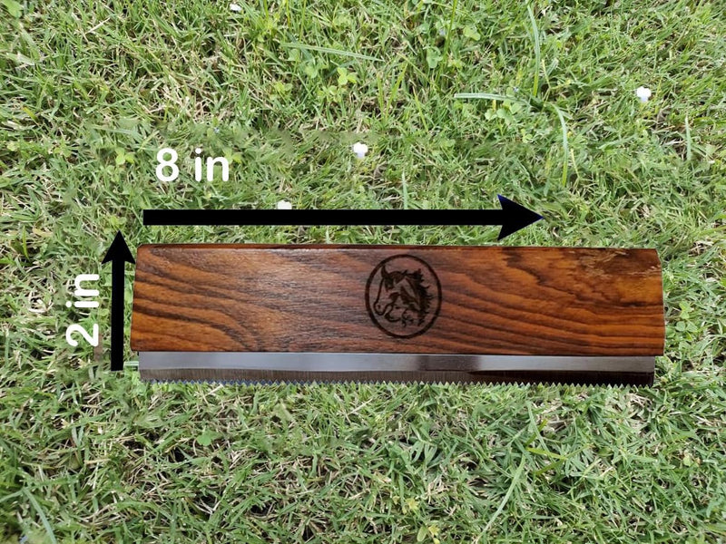 Original Deshedding Grooming Tools for Horse, Cats & Dogs Easy Ergonomic Wooden Handle Professional Brush Grooming Tool, Remove painlessly 95 Percent of Lose Hair Fur & Dirt (8 inch) 8 Inch - PawsPlanet Australia