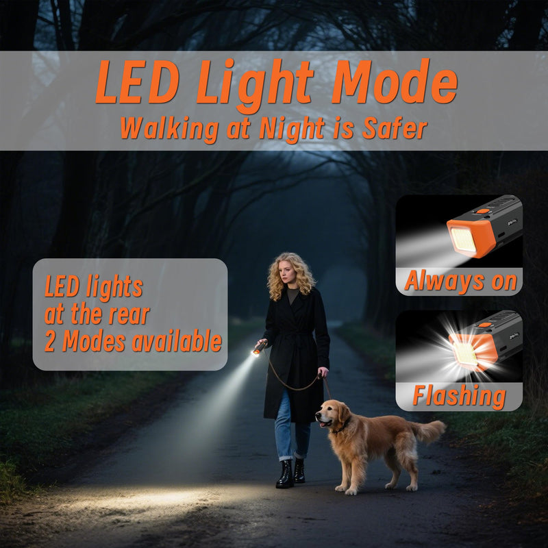 Dr. Shark Dog Bark Deterrent Devices — Ultrasonic Audible Beep LED Flashlight, Anti Barking 50 ft Range, 10-Second Auto-Off for Hearing Safety, — Stop Dog Barking Device (6 Months–8 Years)