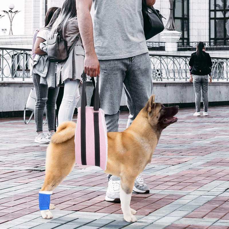 VOOPET Dog Sling, Portable Hip Support Harness Assist Lift Dogs Rear for Canine Aid - Pet Lift Harness for Small, Medium & Large Dogs Hind Leg Support Rehabilitation Pink - PawsPlanet Australia