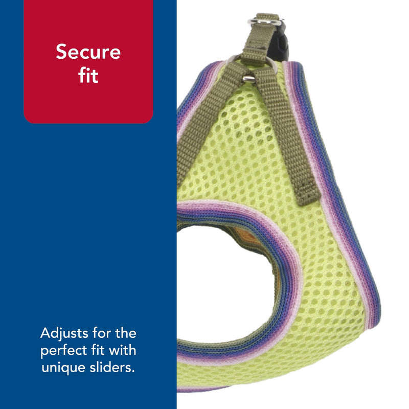 Coastal Pet Li'l Pals Comfort Mesh Dog Harness - No-Pull Step-in Dog Harness for Small Dogs & Puppies - Dog Cooling Vest - Lime - 3/8" x 10"-12" - PawsPlanet Australia