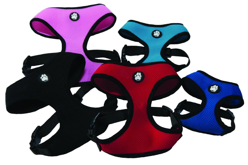 Furhaven Adjustable Padded Mesh Dog Harness - Red, Large - PawsPlanet Australia