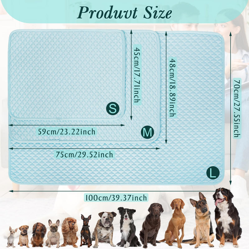 Upgraded Self-Cooling Dog Mat - Breathable Pet Cooling Pad for Dogs & Cats, Indoor & Outdoor Use, Washable Cooling Blanket for Comfort Blue L(39.4"Lx27.5"W) - PawsPlanet Australia