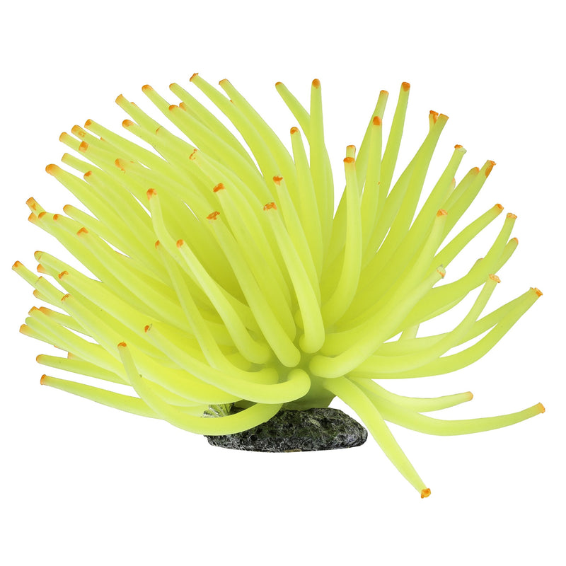 GloFish Anenome Ornaments, Fish Tank Decorations, Aquarium Decorations, Creates a Glowing Effect One Size Fits All Large - Yellow