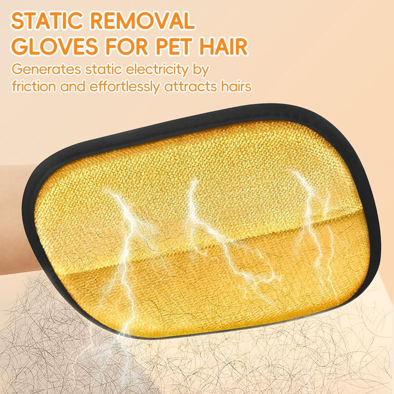 Thick Pet Hair Removal Glove for Dogs and Cats, Electrostatic Pet Lint Remover Brush Tool for Clothing, Sofa - PawsPlanet Australia