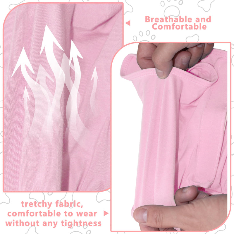 Cat Recovery Suit Anti Licking, Cat Surgery Recovery Suit Female Cats Kitten Onesie After Spay, Cone of Shame Alternative, Post- Surgery Kitten Surgical Clothes for Abdominal Wounds(Pink,M) Medium Pink
