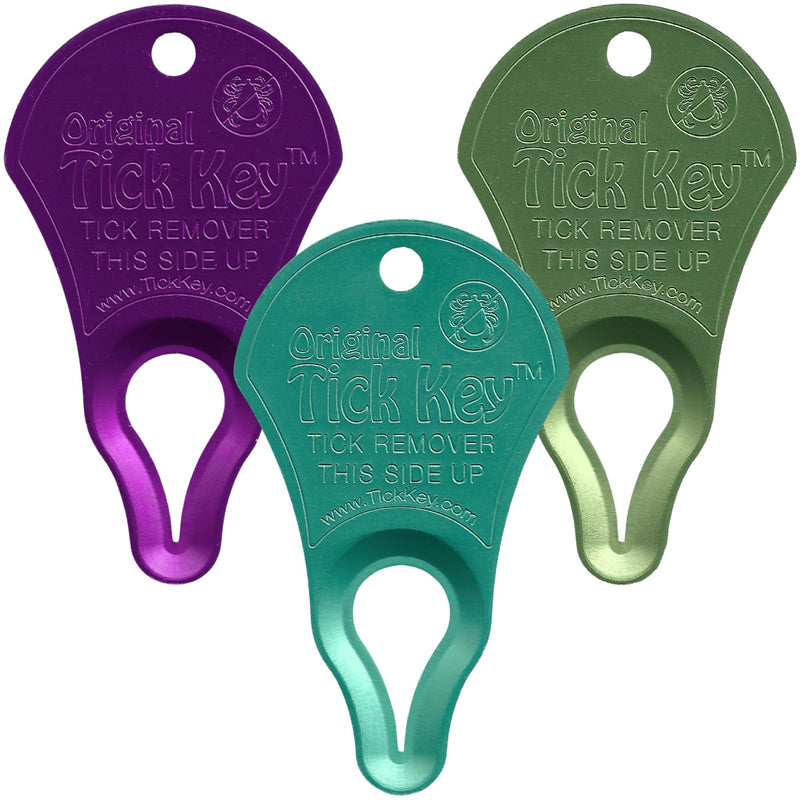 The Original Tick Key - Tick Detaching Device - Portable, Safe and Highly Effective Tick Detaching Tool 3 Pack (Assorted) Random Assorted - PawsPlanet Australia