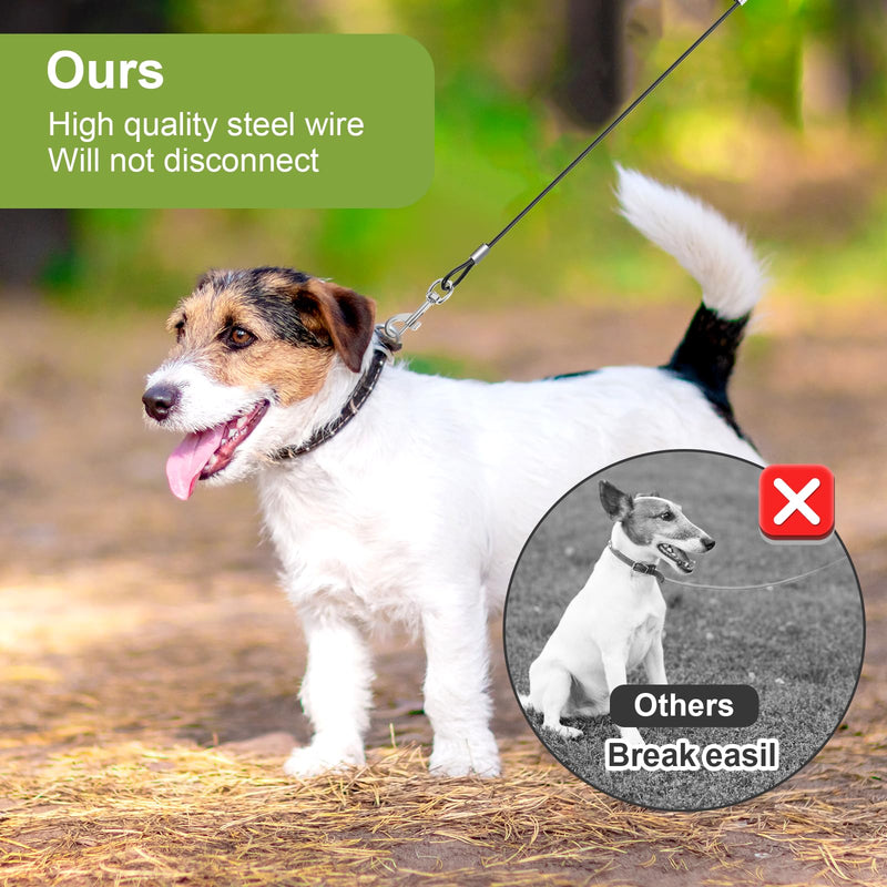 Xindojuz 2 PCS Chew Proof Dog Leash Extender for Training, Retractable Dog Leashes Heavy Duty for Small Dogs, No Tangle Multiple Two Dogs Leashes for Collars & Harnesses (Black, 15.75 Inch/40 cm) Black - PawsPlanet Australia