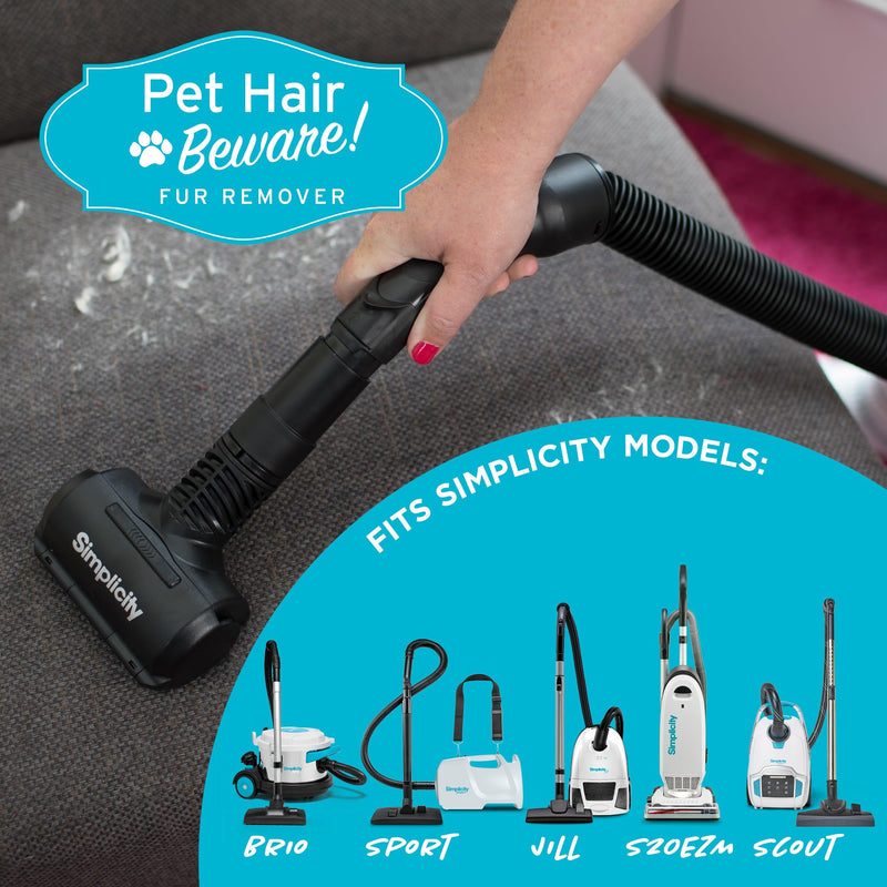 Simplicity Vacuums Pet Fur Remover for Furniture or Clothes, Use as Pet Hair Vacuum Attachment or Lint Roller for Pet Hair, SPET-Tool - PawsPlanet Australia