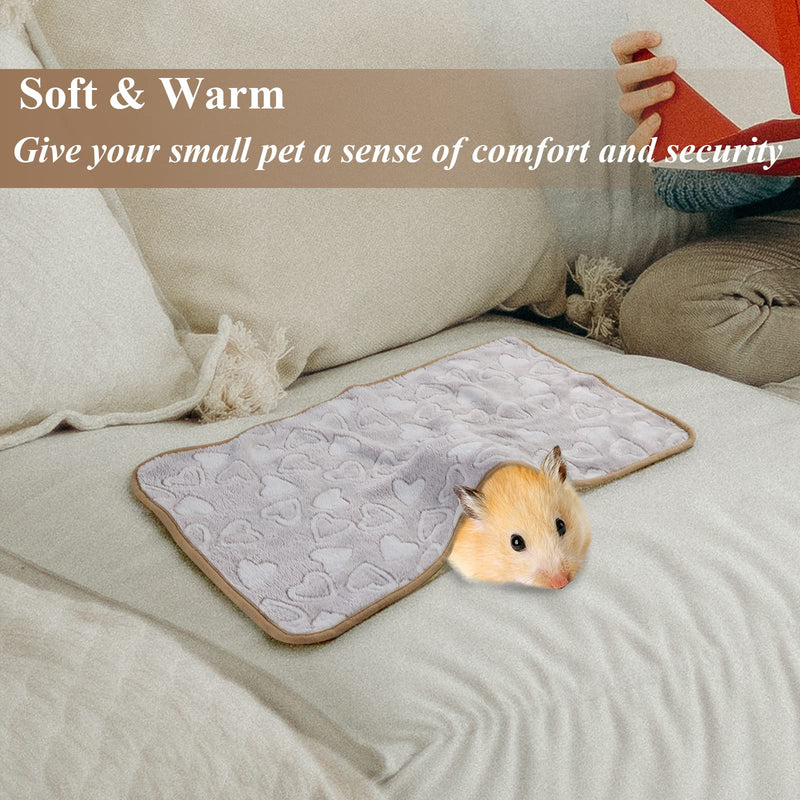 Guinea Pig Fleece Blankets 6 Pieces Waterproof & Washable Small Animal Cage Liners Sleep Mat Bedding Pad for Hamster Chinchilla Rabbit Hedgehog (S-7.9 x 7.9 Inch) S-7.9 x 7.9 Inch