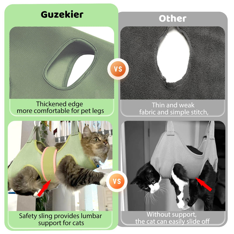 Guzekier Cat Grooming Hammock Harness for Cats, Cat Nail Clipper S（for cats 12-25lbs） - PawsPlanet Australia
