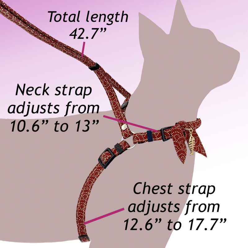 Zen Fish Charm Cat Harness & Leash Set (Green) Green - PawsPlanet Australia