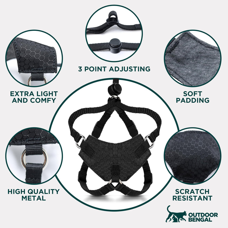 Houdini™ Escape Proof Cat Harness and Leash Set by OutdoorBengal – Red, Medium Cat Harness for Walking M/L - PawsPlanet Australia