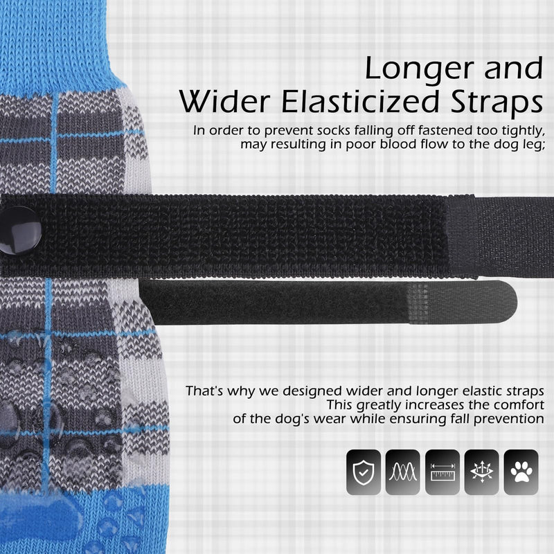 EXPAWLORER EXPAWLORER Dog Socks to Prevent Licking Paws, Blue L Large - PawsPlanet Australia