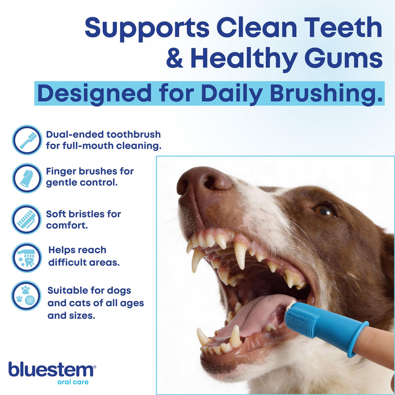 Bluestem Toothbrush and Finger Brush (Brush Set) Brush Set