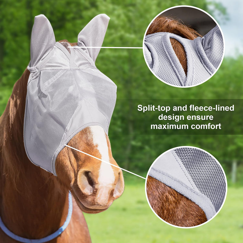 Horse Fly Mask Breathable with UV Protection Mesh for Horse - PawsPlanet Australia