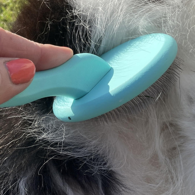 Masterclip Super Slicker Dog Brush – Oval Head with Flexi-Pins for Shedding & Detangling – Ideal for Curly, Double & Long Coats