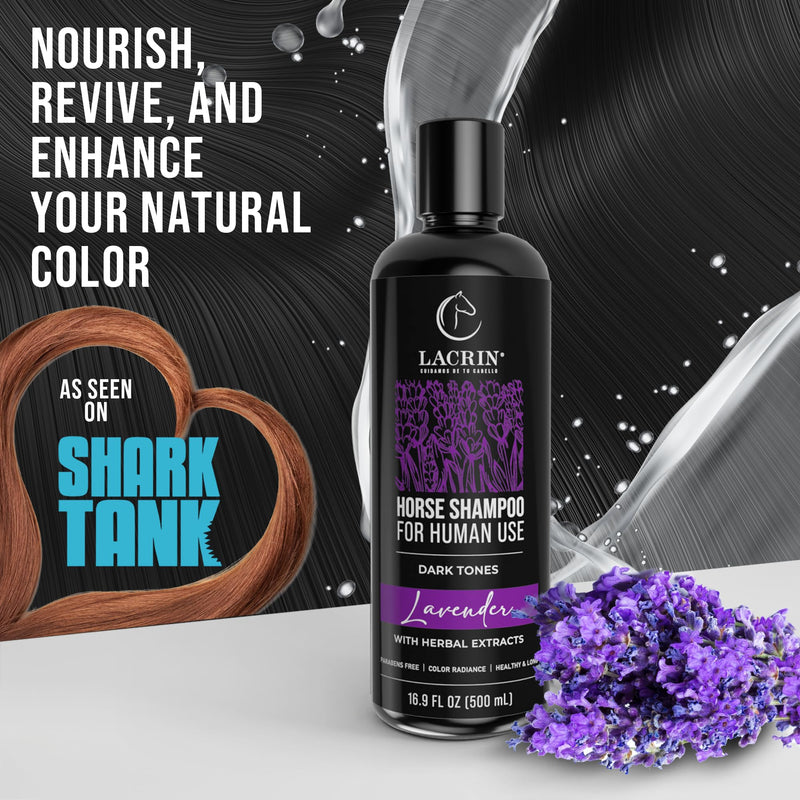 Lavender Horse Shampoo for Human Use for Dark Tones – As Seen on Shark Tank – Gentle, Hydrating, Paraben-Free Sensitive Scalp Shampoo for Hair Growth & Strengthening, 16.9 Fl Oz, 1-Pack 16.9 Fl Oz (Pack of 1)