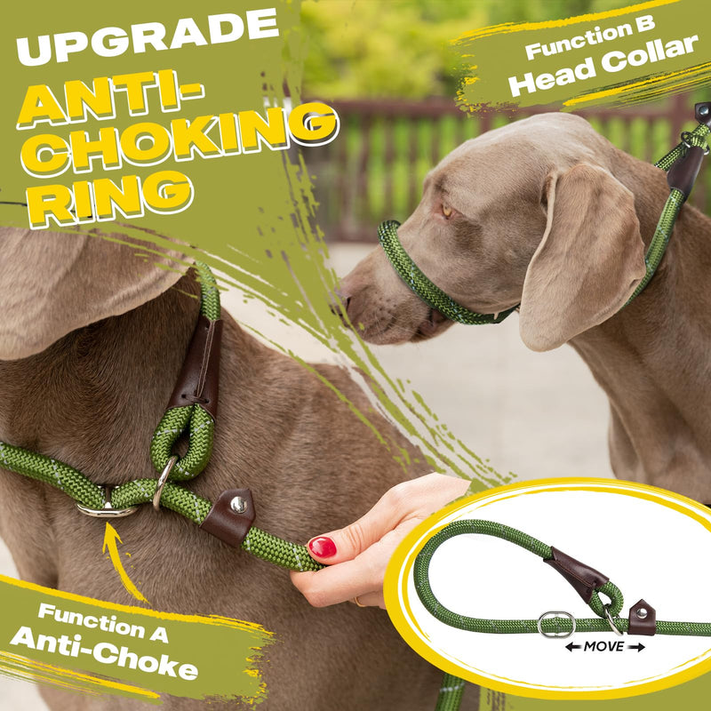 Fida Durable Slip Lead Dog Leash Bulk Pack of 5, Heavy Duty 1/2" x 6 FT Comfortable Strong Rope Slip Lead for Large, Medium & Small Dogs No Pulling Pet Training Leash with Highly Reflective (Mixed) Large(1/2"-6ft-pack of 5) Mixed Color - PawsPlanet Australia