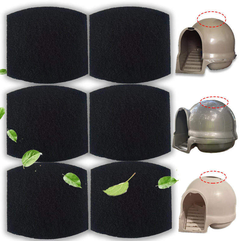 Carbon Filters Compatible with Petmate Booda Clean Step Cat Litter Box - Thickened and Durable Activated Charcoal Filters, Absorb Odors/Control Damp from Pets/Keep Home Fresh (6 Pack) - PawsPlanet Australia