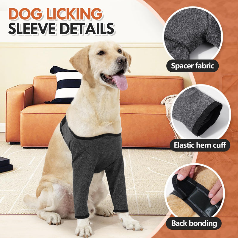 HDKUW Dog Recovery Sleeve, Dogs Front Leg Sleeves After Surgery with Elastic Band, Elbow Protector for Small Medium Large Dogs, Puppy Joint Brace Prevent Licking Wound Cone Alternative XL