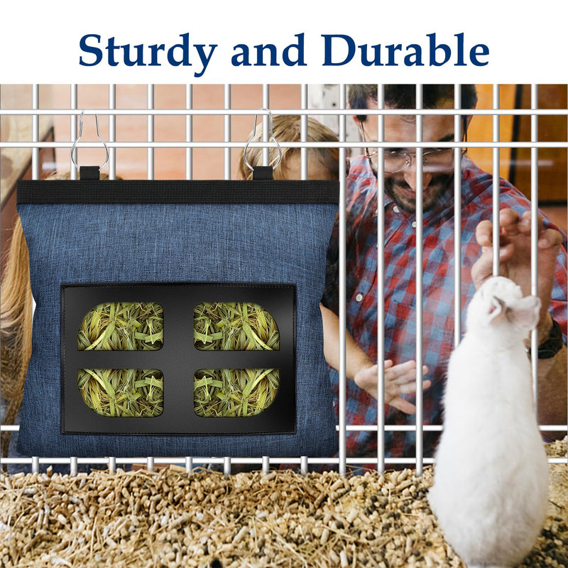 Rabbit Hay Feeder Bag,Guinea Pig Hay Feeder,Bunny Hay Feeder Bag,4 Holes Fabric Hanging Hay Feeder Bag for Small Animal,Hay Feeder Rabbit for Guinea Pig Hay Bag. - PawsPlanet Australia