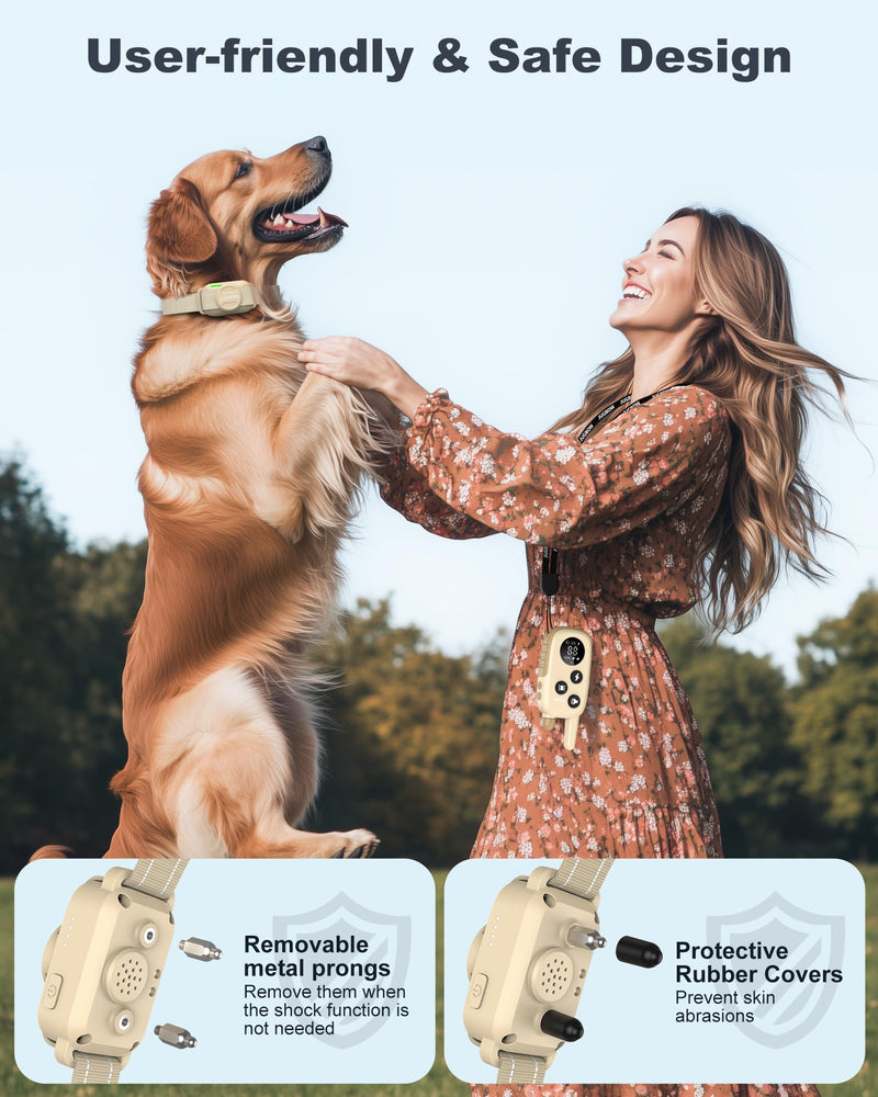 Jugbow Dog Training Collar - 4200FT Dog Shock Collar with Remote for Large Medium Small Dogs, Rechargeable Waterproof IPX8 E Collars with Beep (1-3) Vibration(1-3) Safe Static(0-99) - PawsPlanet Australia