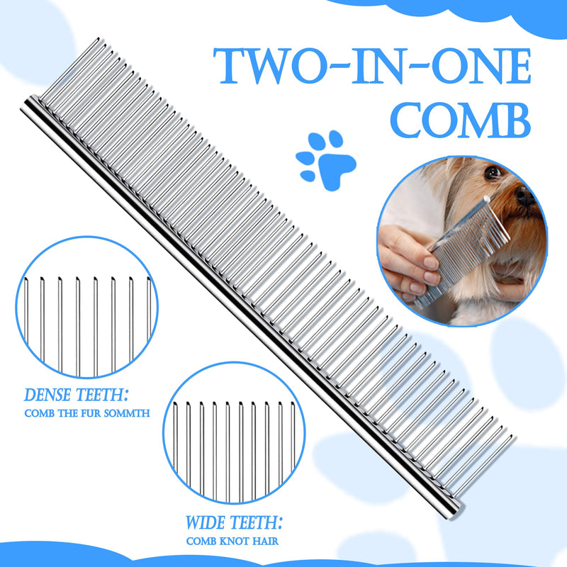 4 in 1 Pet Grooming Kit Dematting tool Stainless Steel Comb Deshedding Brush for Dog and Cat With Long Hair - PawsPlanet Australia