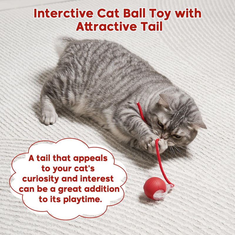 Interactive Cat Toy, Interactive Dog Toy, Electric Automatic Rolling Moving Toys, Self Activated Play Smart Rolling Ball for Cats & Dogs, Chase Teaser Pet Ball for Bored Indoor Cats/Kittens/Dogs - PawsPlanet Australia