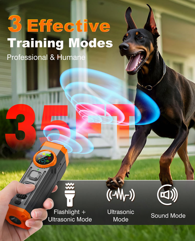 Dog Bark Deterrent Devices, 2025 Upgraded 3X Sonic Emitters Anti Barking Device for Own Or Neighbor's Dog, Safe & Effective Portable Ultrasonic Dog Bark Shield Rechargeable Dog Barking Silencer - PawsPlanet Australia