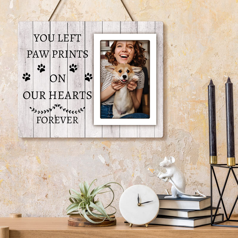Pet Memorial Gifts for Dogs, Dog Memorial Gifts for Loss of Dog, Loss of Dog Sympathy Gift, Dog Remembrance Gift - 4x6 Dog Memorial Picture Frame with Paw Prints, Dog Loss Gifts - PawsPlanet Australia