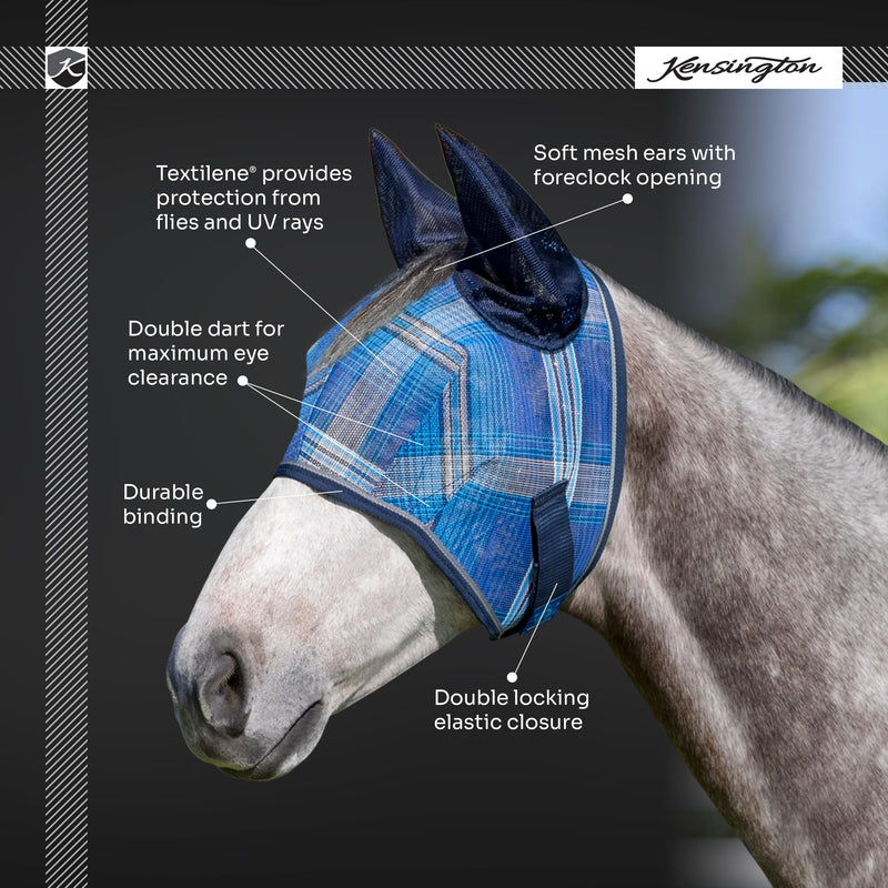 Kensington Fly Mask w/Web & Nose Size: X.Large Color: 2017-Lavender Mint 2017 - Lavender Mint XL (Large Horse)