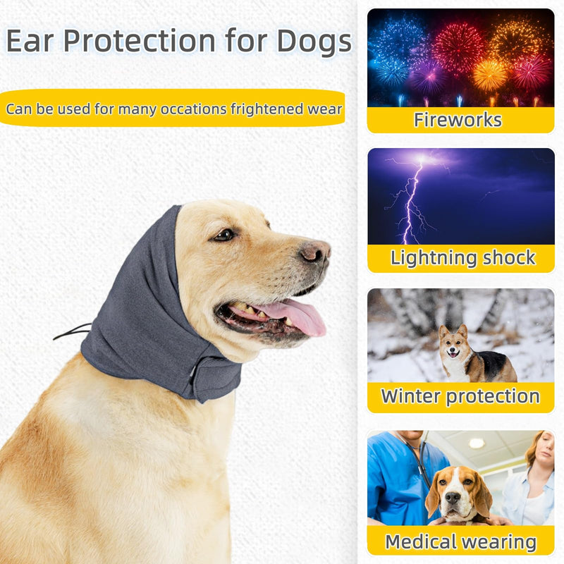 Dog Snood Ear Protectors Calming Hood for Dogs Ear Protection Anxiety Relief and Calming Noise Reducing Adjustable Muffs Dog Neck and Ear Warmer (S) S