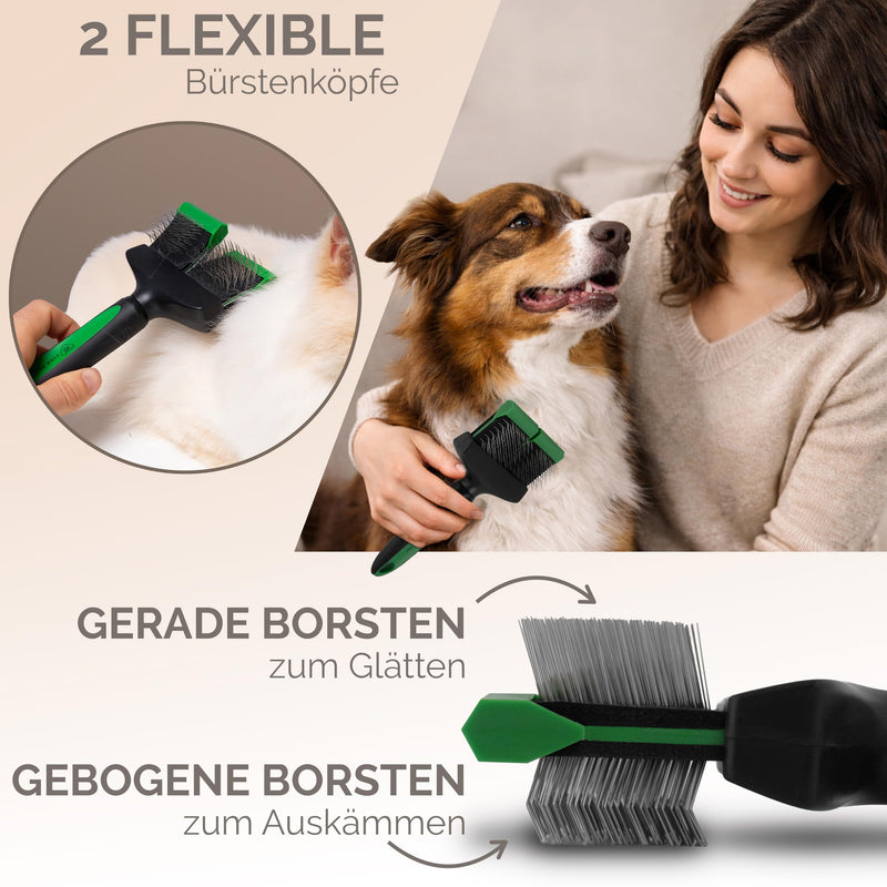 Slicker Brush Dog Slicker Brush for Long Hair, Poodle Brush - Efficient Dog Brush Undercoat - Ideal as a Poodle Brush - Cat Brush - Ideal for Doodle and Long Hair Dogs Including Dog Comb