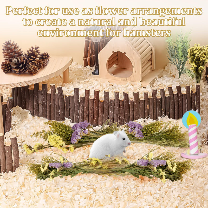 Sukh Herb Bedding Habitat Decor - Natural Flower Habitat Decor Natural Hamster Bedding Mate Natural Hamster Sprays Hamster Cage Decor for Guinea Pig,Dwarf Hamster,Golden Bears Or Other Small Pets - PawsPlanet Australia