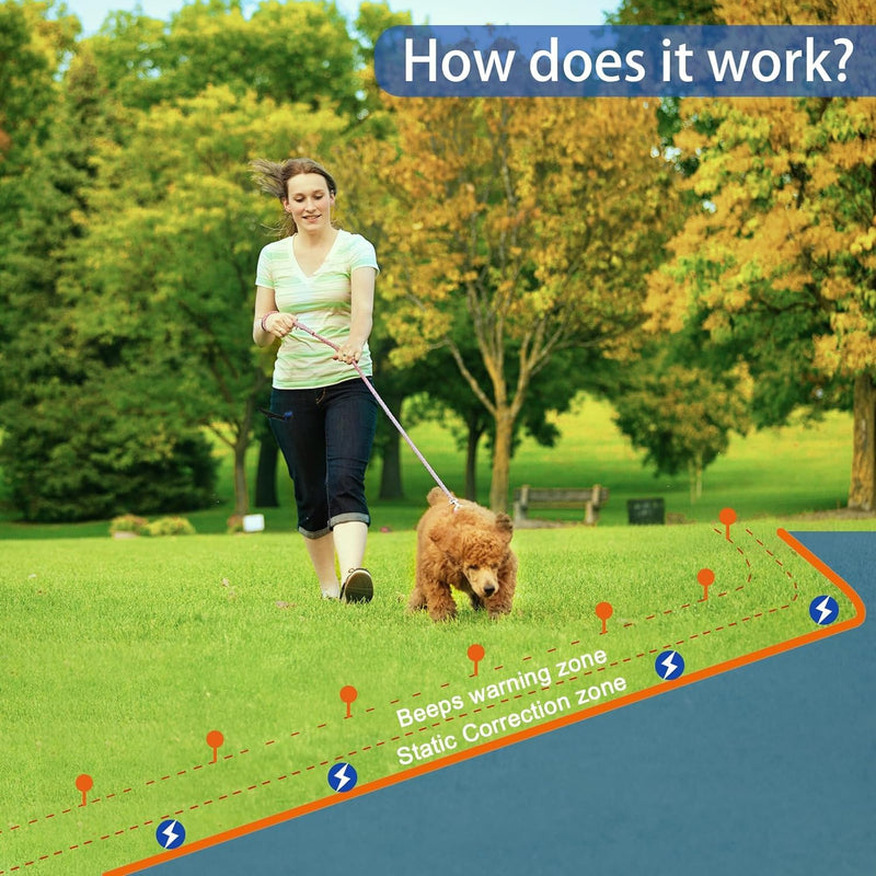 UltrCrab Receiver Collars Replacement for Wired Pet Fence, Rechargeable Waterproof Training Collars for Dogs Over 12lbs+, Adjustable Nylon Strap to Fit Neck Sizes 8-28 in for Invisible Dog Fence, Blue - PawsPlanet Australia