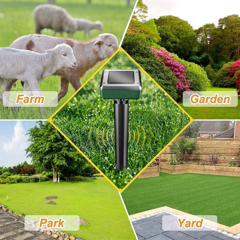 8 Pack Mole Repellent Solar Powered Sonic Mole Deterrent Spikes, Snake Gopher Vole Repellent for Lawn Garden & Yard Gopher Deterrent, Groundhog Repeller 8 Packs Green New - PawsPlanet Australia