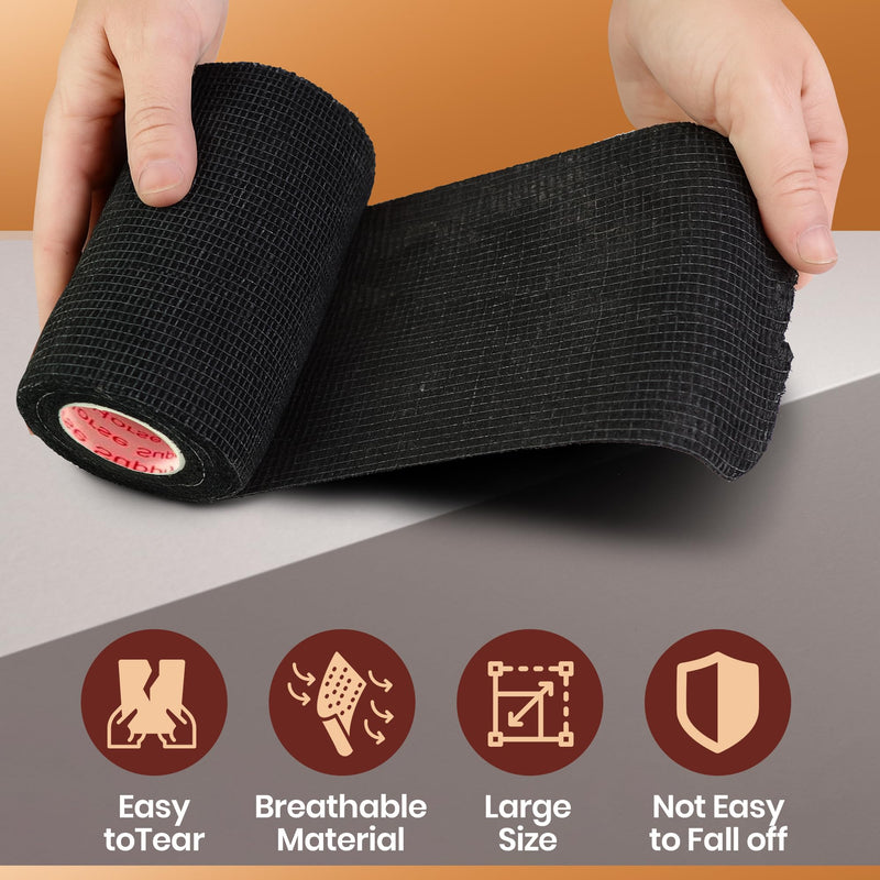 Prairie Horse Supply 24 Rolls Black Self Adhesive Bandage Wrap 4 Inch Elastic Cohesive Vet Tape for First Aid, Medical, Sport & Animals Wound - PawsPlanet Australia