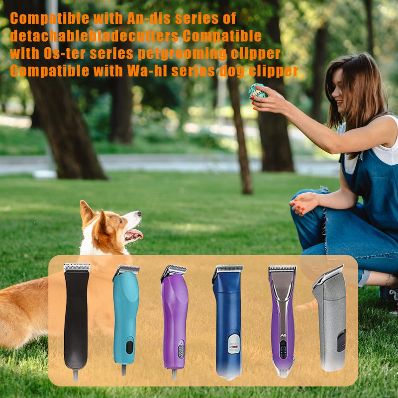 2PCS 10 Blades Dog Grooming Blades Compatible with Andis/Oster A5/Wahl KM-10 Series Dog Clippers Replacement Blades,Detachable Dog Clipper Blades(Gold 10#/2PCS) Gold 10#/2pcs - PawsPlanet Australia
