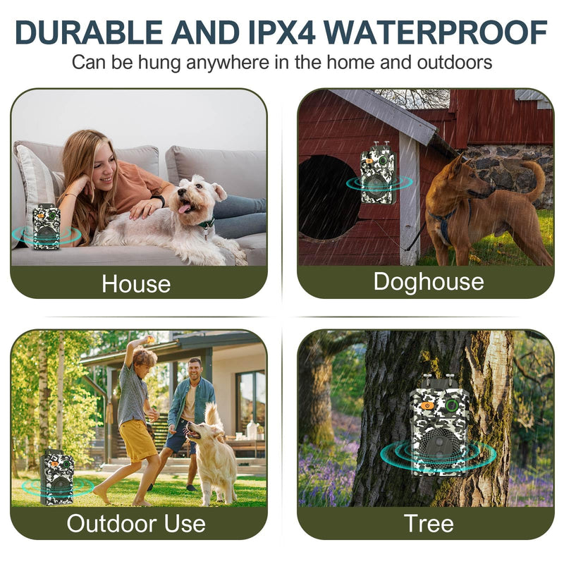 Anti Barking Devices, Ultrasonic Dog Barking Control Devices with 3 Modes, Rechargeable Bark Deterrent Devices Bark Box for Dog Outdoor/Indoor Use, Dog Barking Silencer Safe for Dogs & People A4 camo
