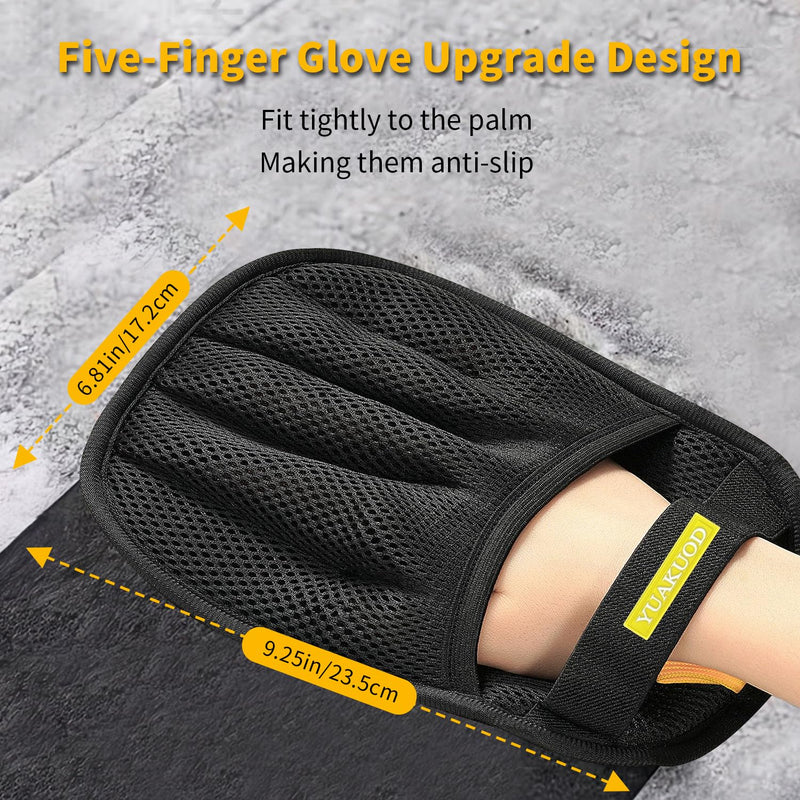 Pet Hair Removal Glove for Cats & Dogs, Upgraded Five-Finger Electrostatic Pet Hair Gloves, Reusable Magic Brush Pet Hair Remover Tool for Couch, Carpet, Car Seat(1 PCS) 1PCS-Black - PawsPlanet Australia