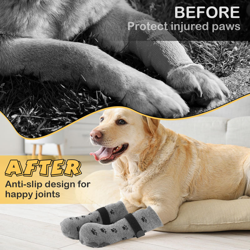12 Pcs Dog Socks for Hardwood Floors Non-Slip Dog Socks Shoes Prevent Licking Paws Double-Sided Paw Protection Warm Outdoor Indoor to Prevent Slipping and Licking(Medium Size) Medium Size - PawsPlanet Australia