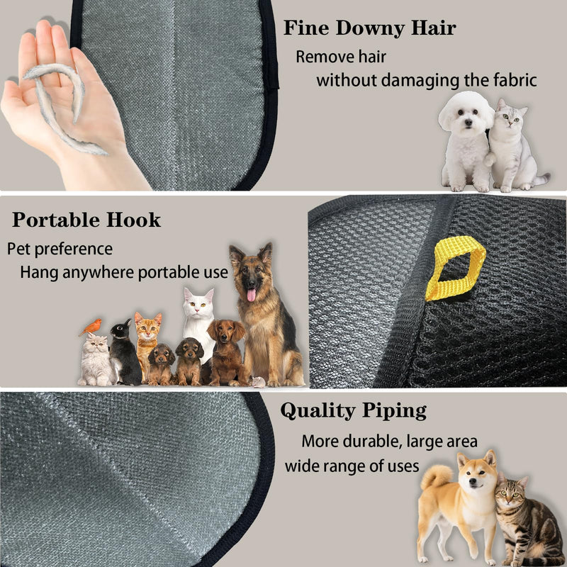 Pet Hair Removal Glove for Cats & Dogs,2 Pcs Five-Finger Electrostatic Pet Hair Gloves Reusable Pet Hair Remover Tool for Laundry,Bed Sheets Couch Clothes Carpet Car Seat,Big Size(9.5*6.7IN) - PawsPlanet Australia