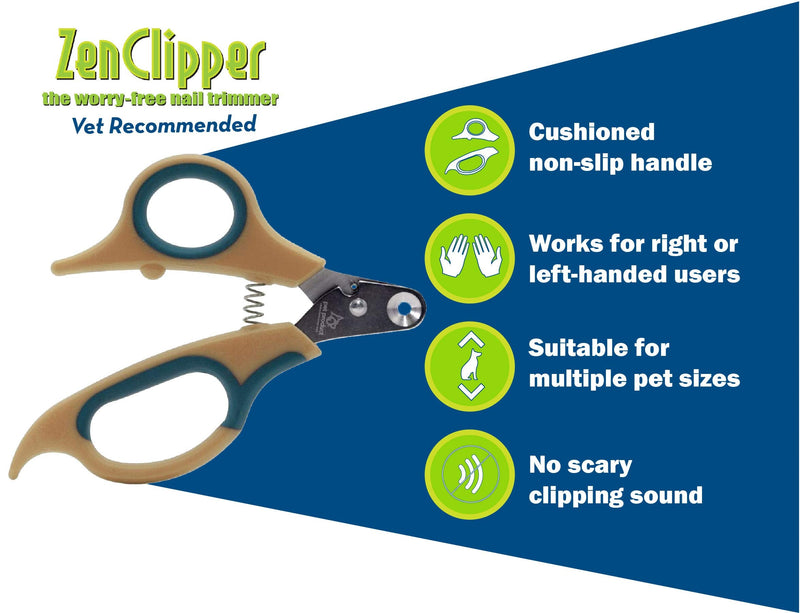 Zen Clipper, Pet nail clipper, No more bleeding quick, clips the tip not the quick. Smooth trimmed nail. Warm Pink, 3.5mm (.138") - PawsPlanet Australia