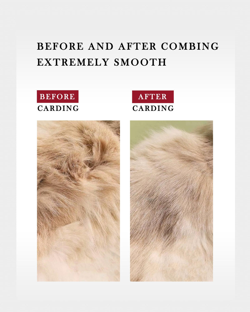 Pet Flea Comb for Dogs & Cats - Grooming Tool with Long & Short Steel Teeth, Safely Removes Tangles and Knots, Gentle Detangling Brush for Pet Hair (TG2044) Red - PawsPlanet Australia