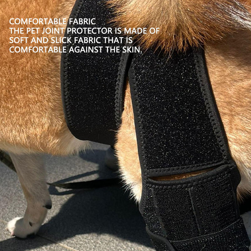 Dog Knee Supports for Hind Leg, Adjustable Dog Support for Rear Leg Support, Knee Brace Dog Rear Leg Changing Harness, for Relief of Joint Pain, Lick Protection (S)