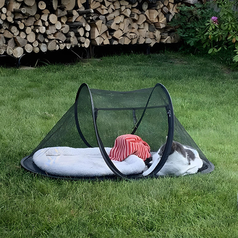 Cat Tent Outdoor, Pet Enclosure Tent Suitable for Cats and Small Animals, Indoor Playpen Portable Exercise Tent with Carry Bag?Black? Black