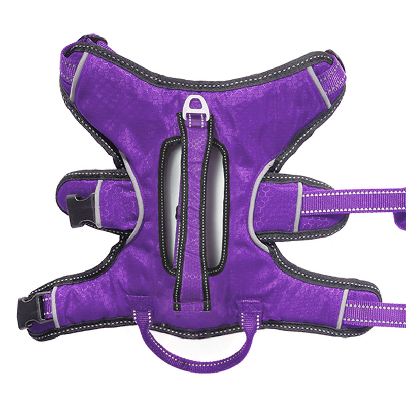 Tuff Pupper Escape Proof No Escape Dog Harness | 5 Point Adjustable Fit Harness for Dogs | Padded Dog Harnesses | Handle Dog Lift Harnesses Large Purple - PawsPlanet Australia